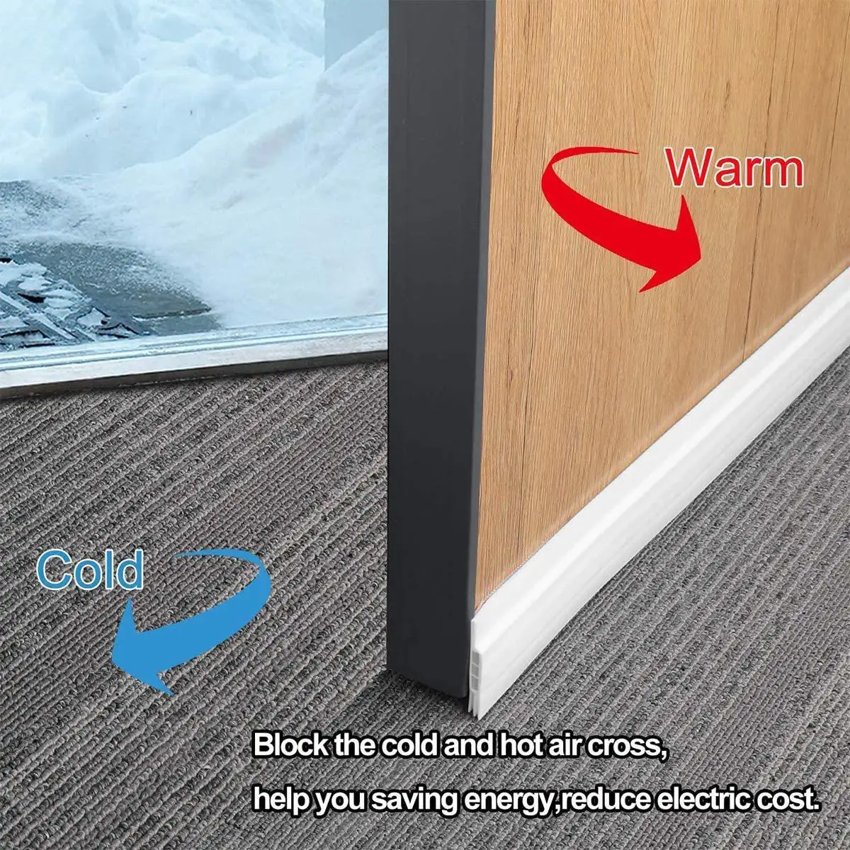 Door bottom thermal seal strip bedroom door soundproof windproof strip