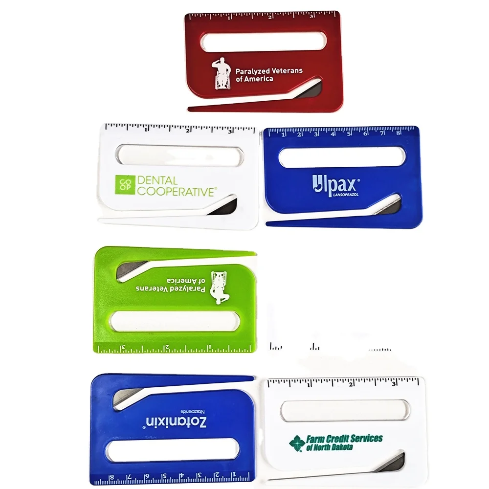 
HTX031 custom logo magnifying glass letter opener knife scale letter opener 