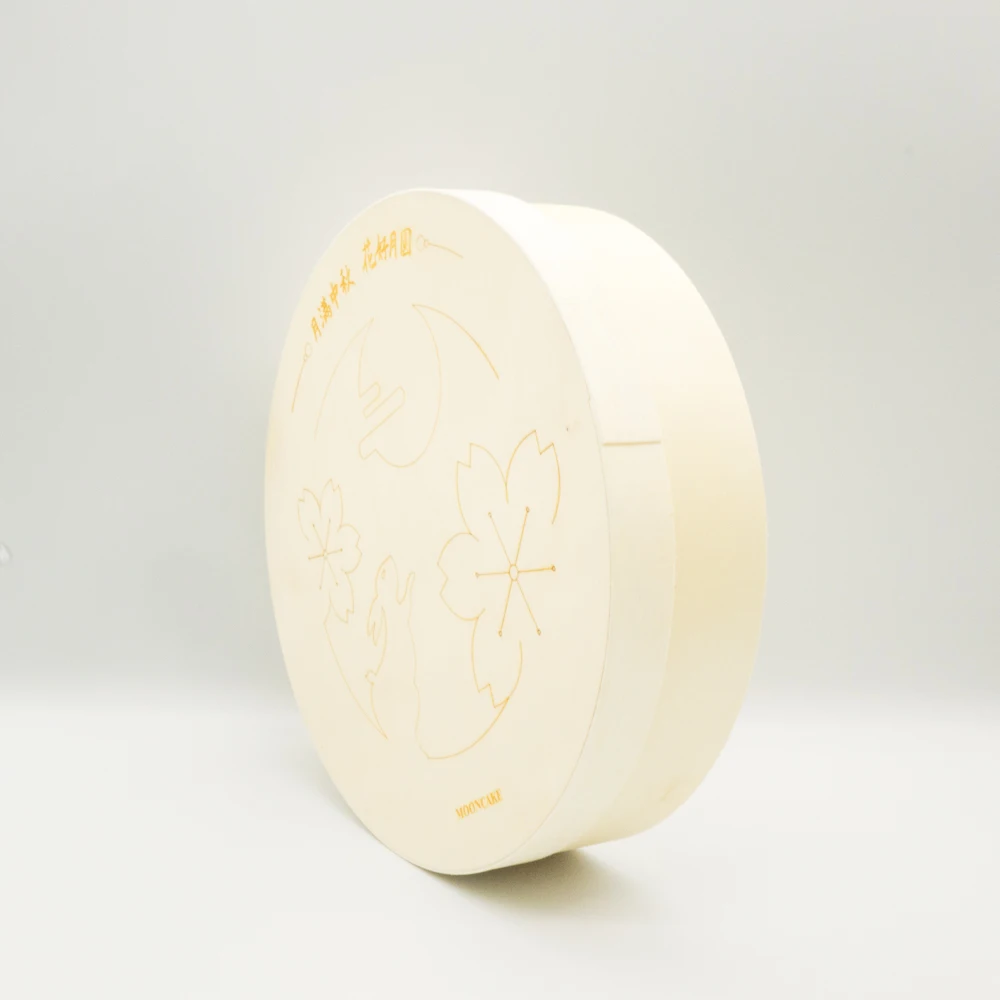 Hot Sell Biodegradable Wood Mold to go Wooden Round Brie Cake Veneer Cheese Box for Charcuterie Platter Board Packaging 75mm