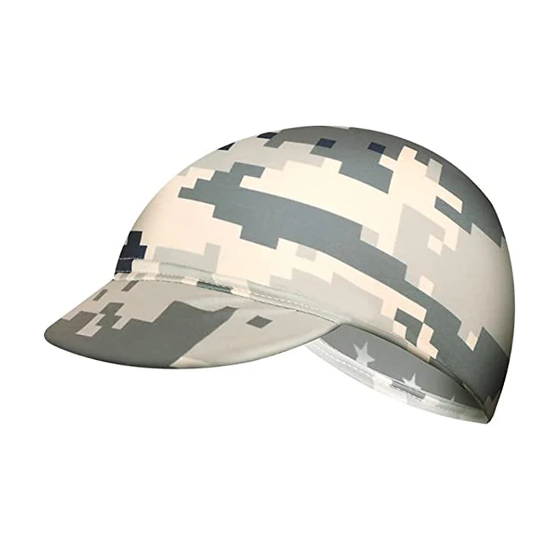 Unisex Quick-Drying Sports Cycling Cap with Visor Brim Camouflage Outdoor Hat and Headwear
