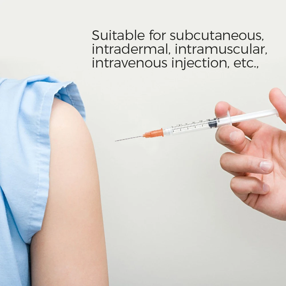 KDL CE ISO Certificate High Quality  3 parts Disposable Luer Lock Syringe 2ml 3ml  5ml 10ml 20ml 50ml 60ml Syringe with Needle