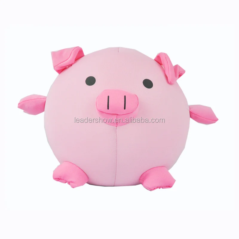 
pig animal shape decorative back support cute soft high quality plush fabric cushion for seat and sofa 