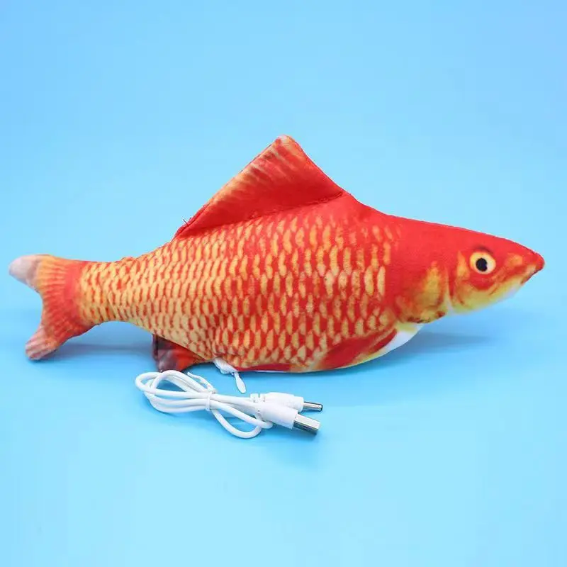 New Popular TikTok Electric Swing Fish Toy Unisex Plush Fish with Jumping Simulation Filled with PP Cotton for Children