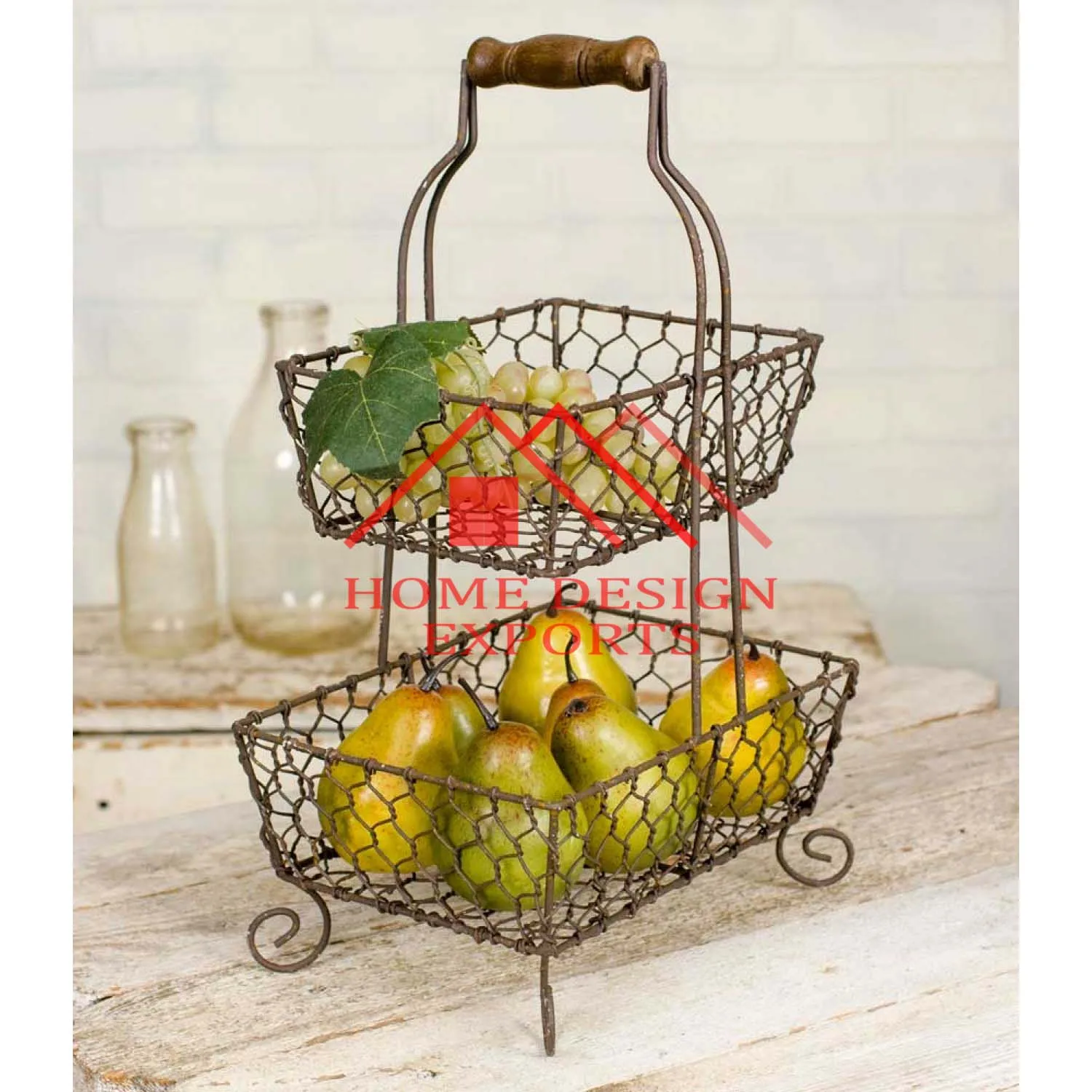 Metal Basket for Kitchen Use Home Use Restaurant and Bar Storage Baskets Iron Steel Square Black Home Utility Organizer