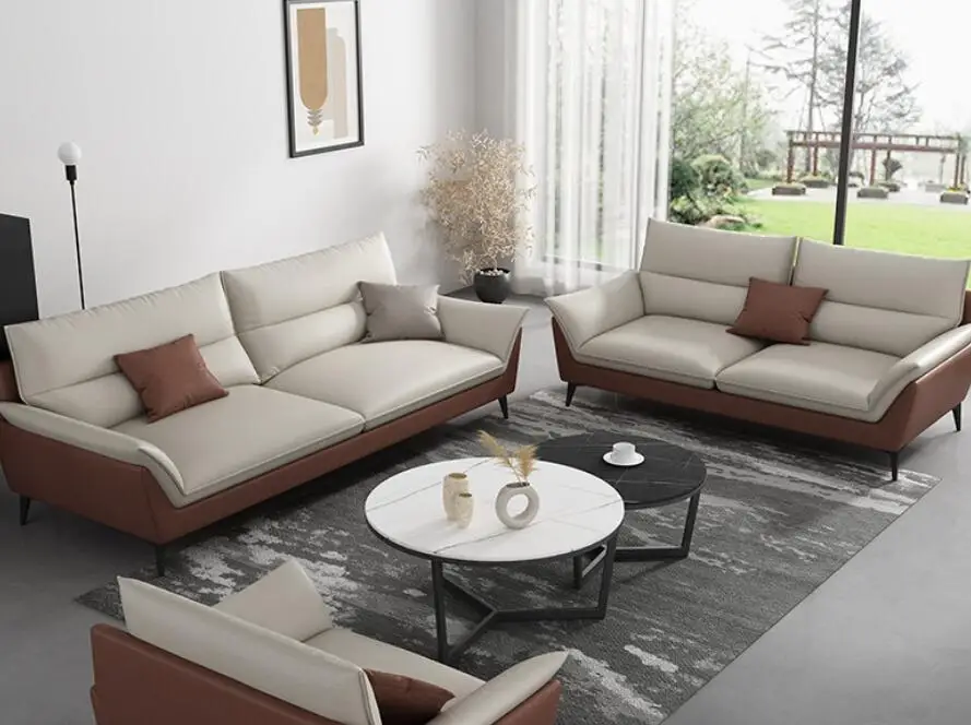FKS-LX-8306 Living room furniture leather sofa set