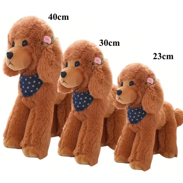Simulation Poodle Plush Toy Station Cute Dog Stuffed Animals Plush Teddy Dog