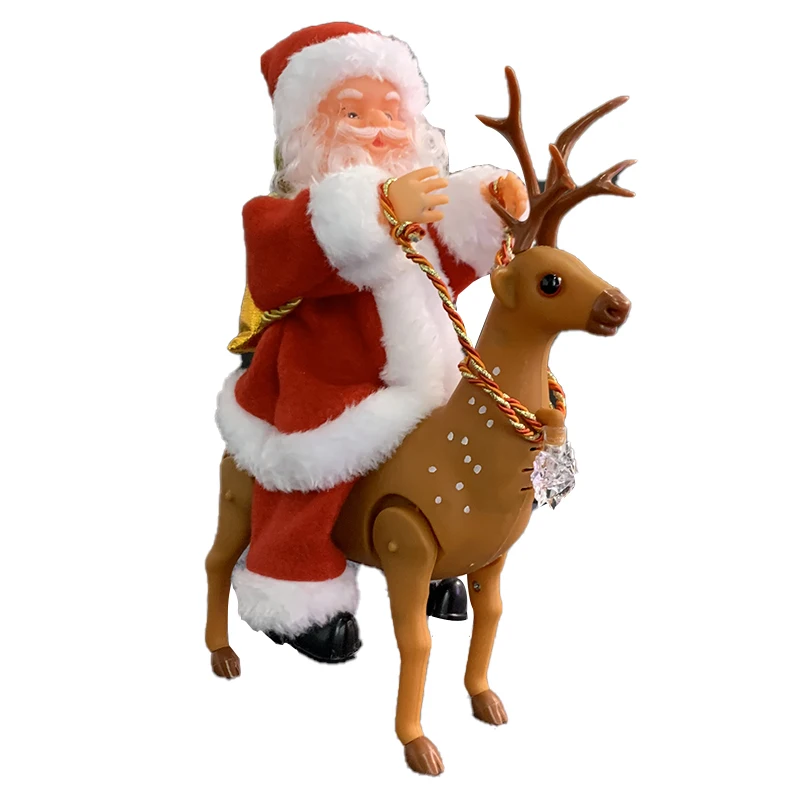 Party Music Plush Doll Kids Toy Action Figures Electric Santa Christmas Gifts