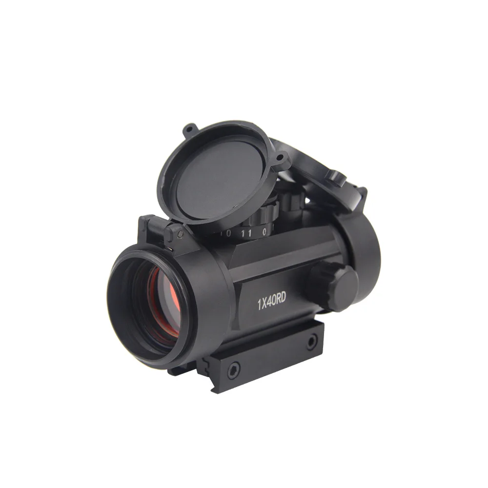LUGER Red Dot Sight 1X40 Red Coated Lens Red Dot 11 Level Fit For 11mm/20mm With Mesh Killflash