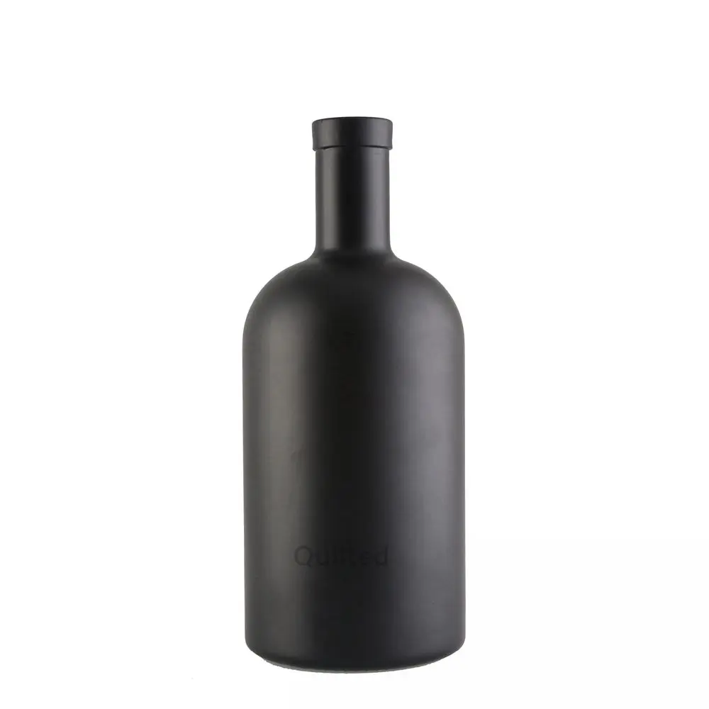 Custom Shape Spirit 100 ml l 200 ml 375 ml 500 ml 750 ml 1 Liter Gin Glass Bottle For Liquor Packaging