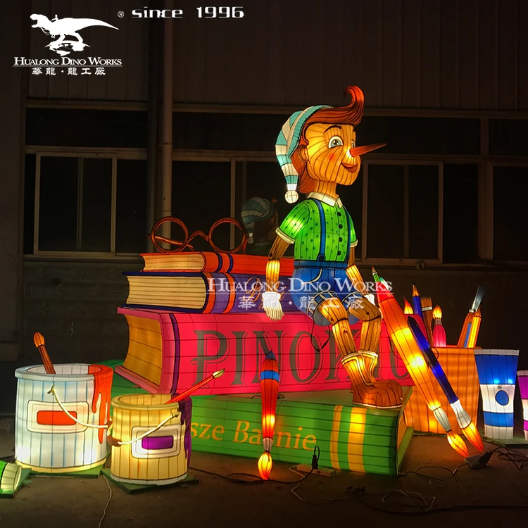 Outdoor use traditional Chinese silk lantern zigong customized lantern