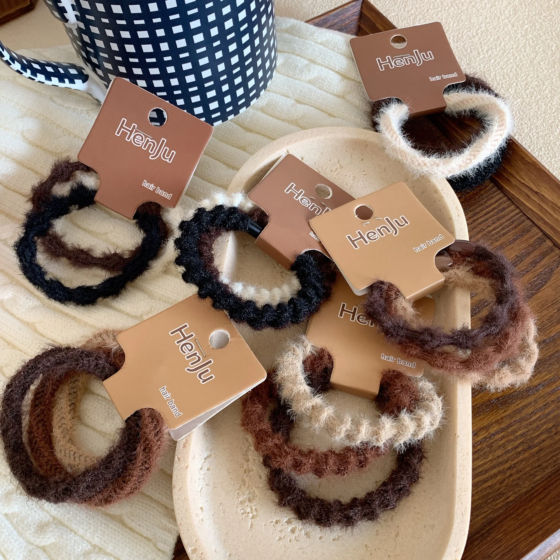 Europe And America Infant Hairband Kids Hair Bow With Elastic Band Personalized Elegance Plush Korean Kids Hair Band for Girl