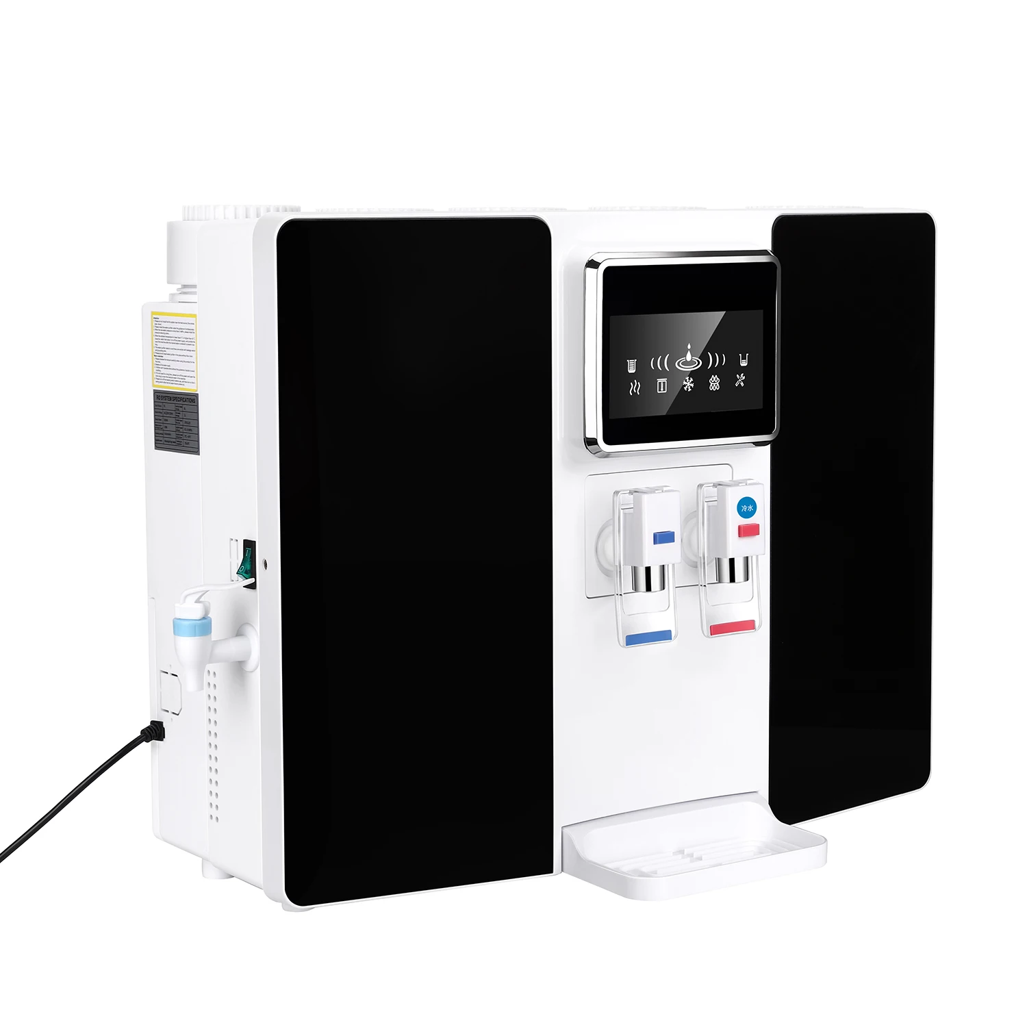 10inch standard size countertop reverse osmosis ro water dispenser with ro uf system with alkaline or hydrogen tube