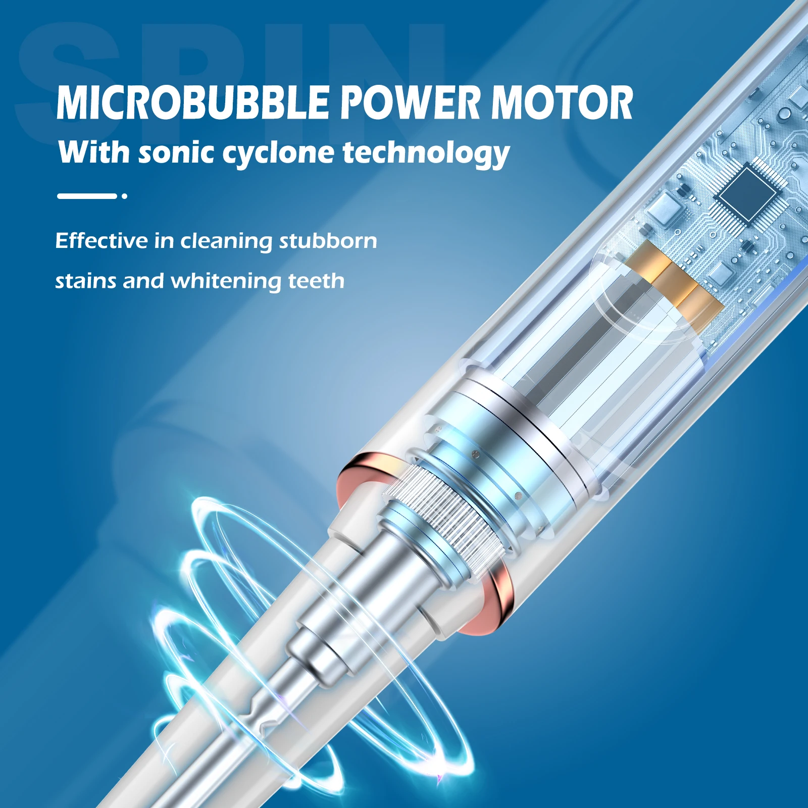 AUZZO OEM USB Fast Charge Charging Automatic Vibration Electronic Electric Tooth Brush 3 Modes Waterproof Toothbrush