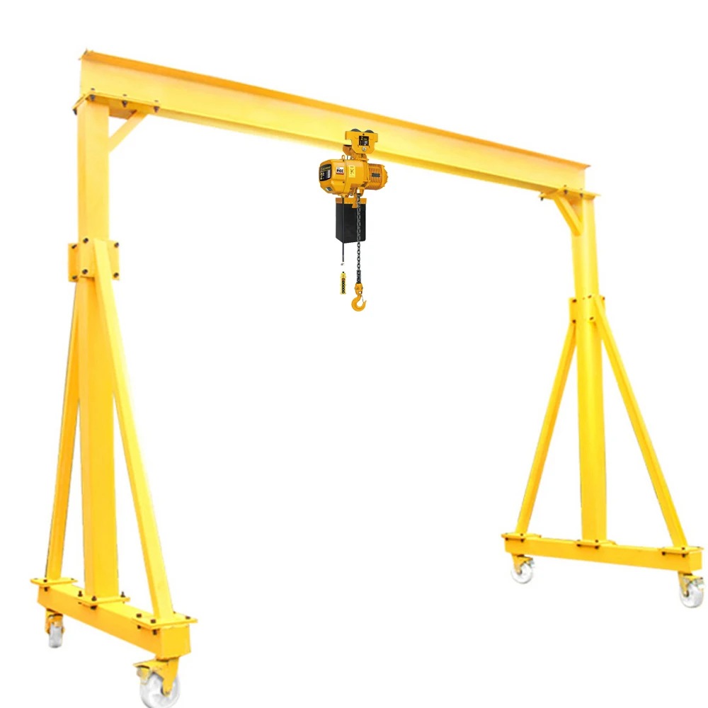 Electric hoist type adjustable height portable trackless mobile gantry crane 5 ton 7 tons 10 ton price