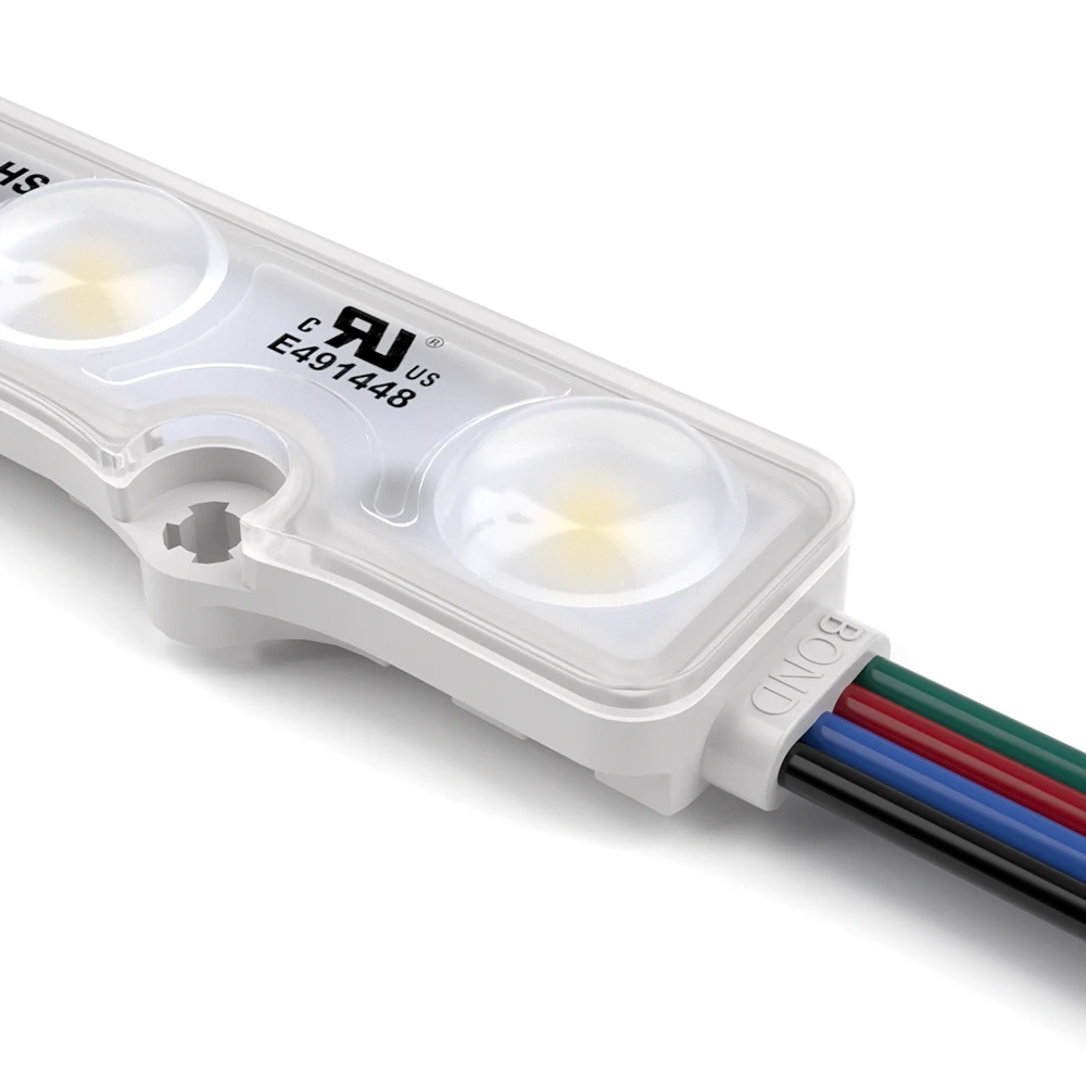 12V 5050 RGB led module with lens red green blue IP67 high brightness led injection modules