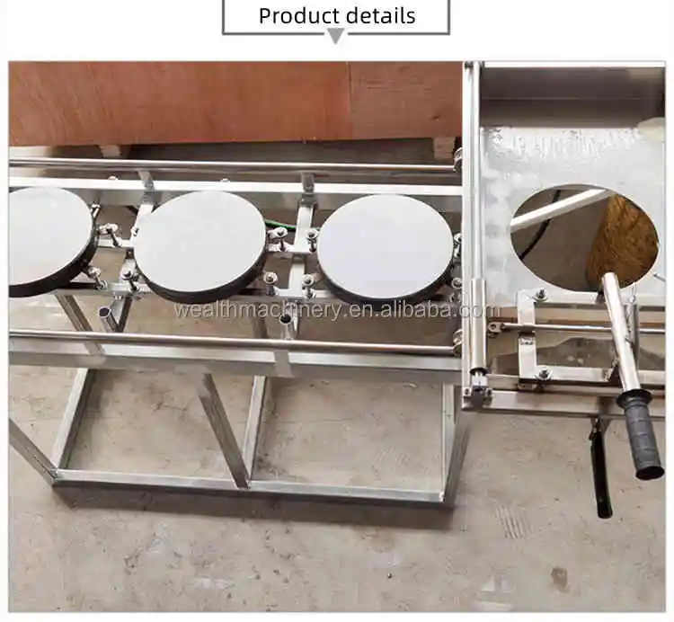 hand push type tortilla bread making machine pita bread shaping machine thin flat pancake baking maker price for sale
