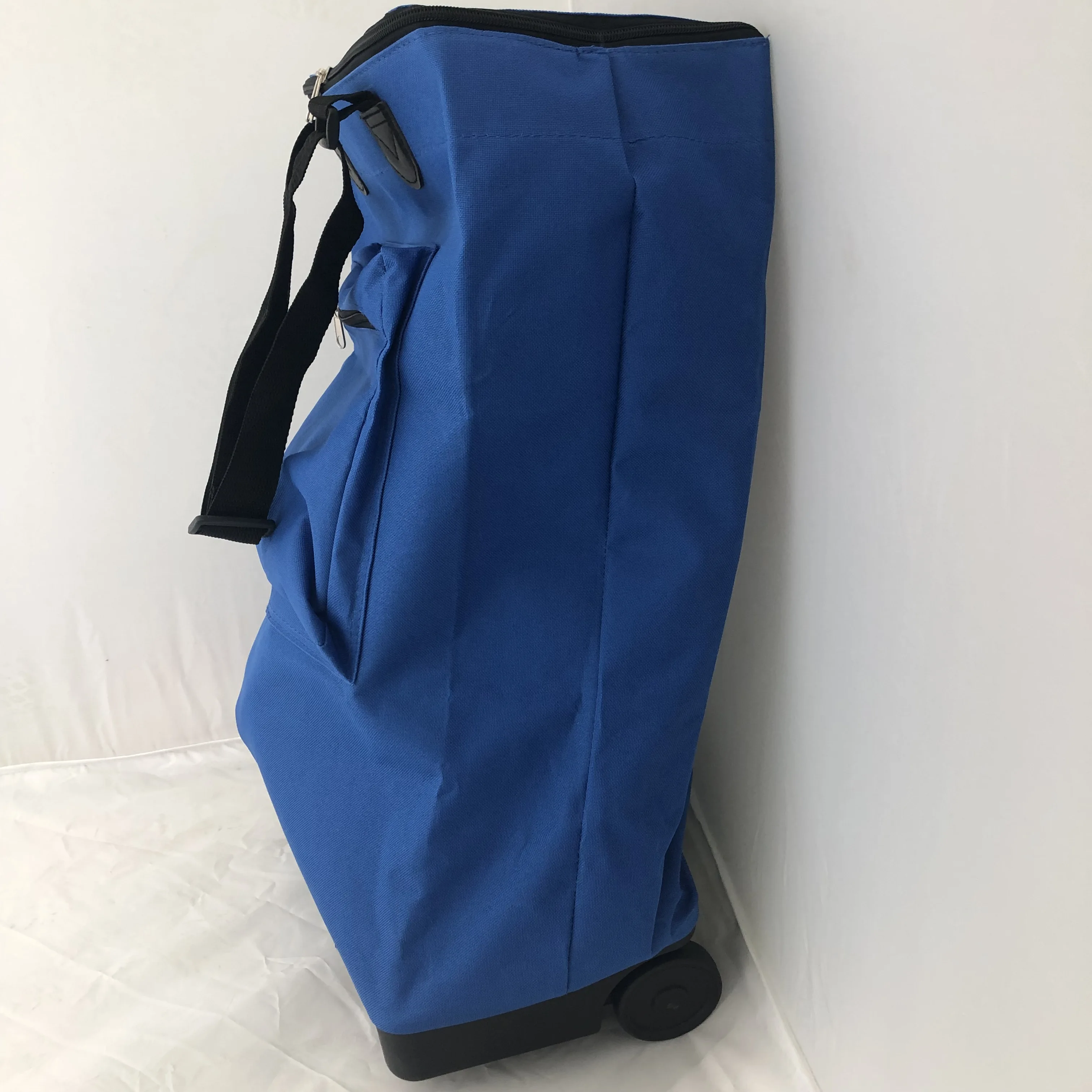 Polyester custom logo promotional travelling folding bags luggage trolley shopping bag