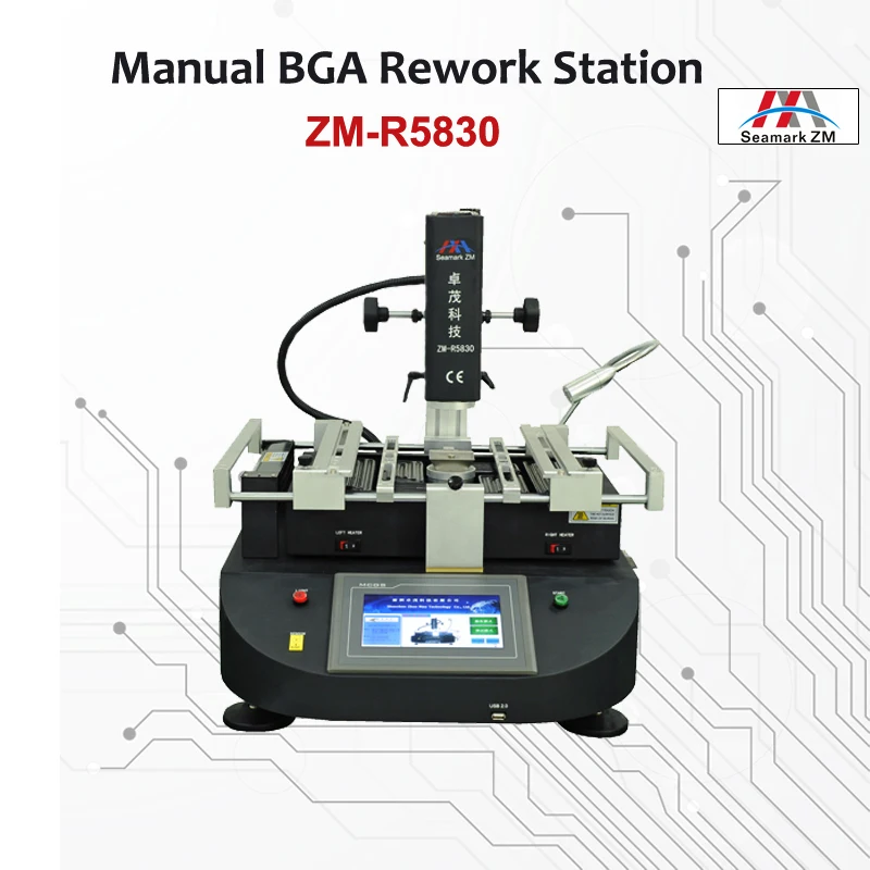 Original ZM-R5830 BGA Rework Station 4500W Hot Air Bga Soldering Station 3 Zonesfor Laptop Motherboard Chip Repair