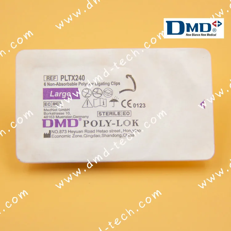 CE ISO PLOY-LOK полимерный лигирующая зажимы hemolock пластмассовые