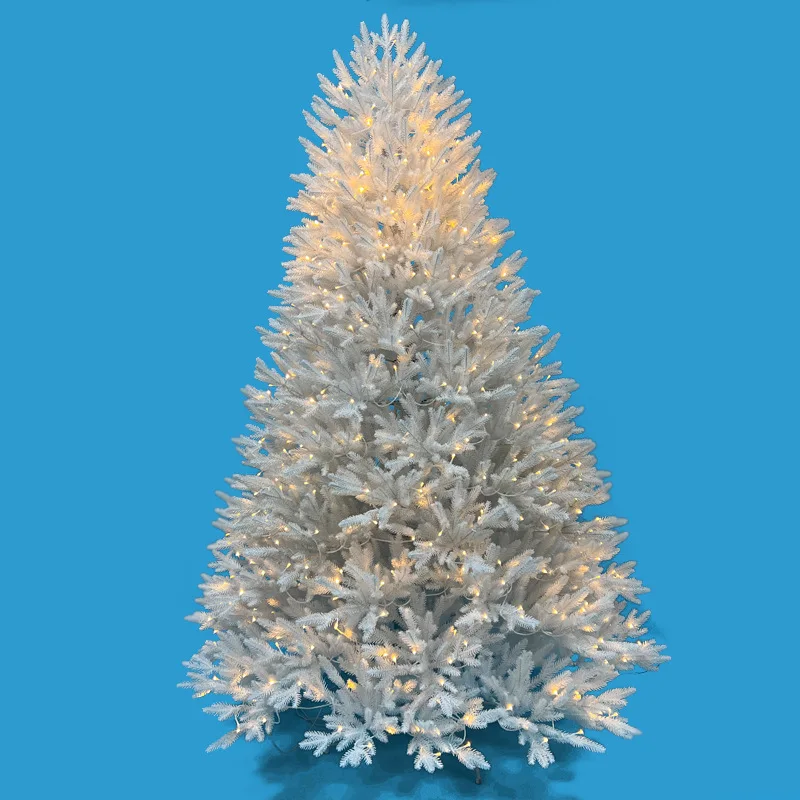 5ft 6ft 7ft Full Fat White Premium Realistic White Pe Hinged Unlit Artificial Christmas Tree