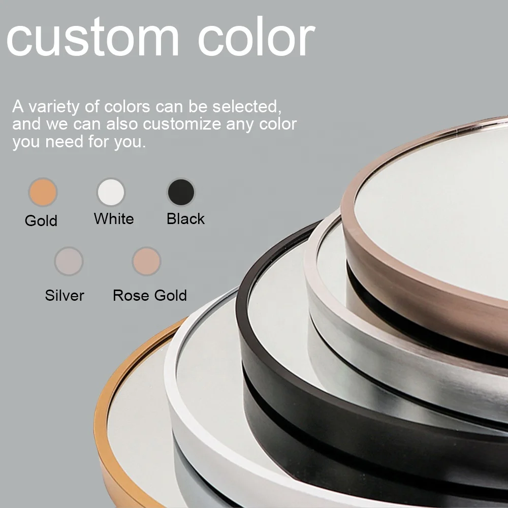 Superior Aluminum Alloy Framed Wholesales Mirror Customized Circle Shape Mirror Modern Stylish Decoration Bathroom Wall Mirror