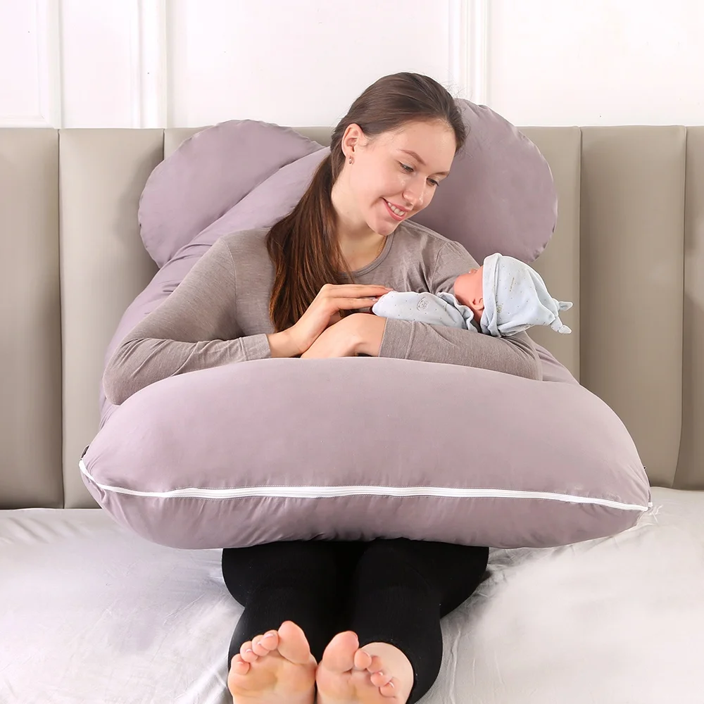 Factory Wholesale Variety Color Pregnant Women Support U-Shaped Total Body Pregnancy Pillow