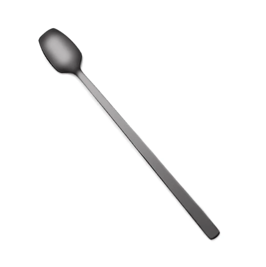 410 Stainless Steel Dessert Ice Spoon With Long Handle For Domestic Coffee Mixer