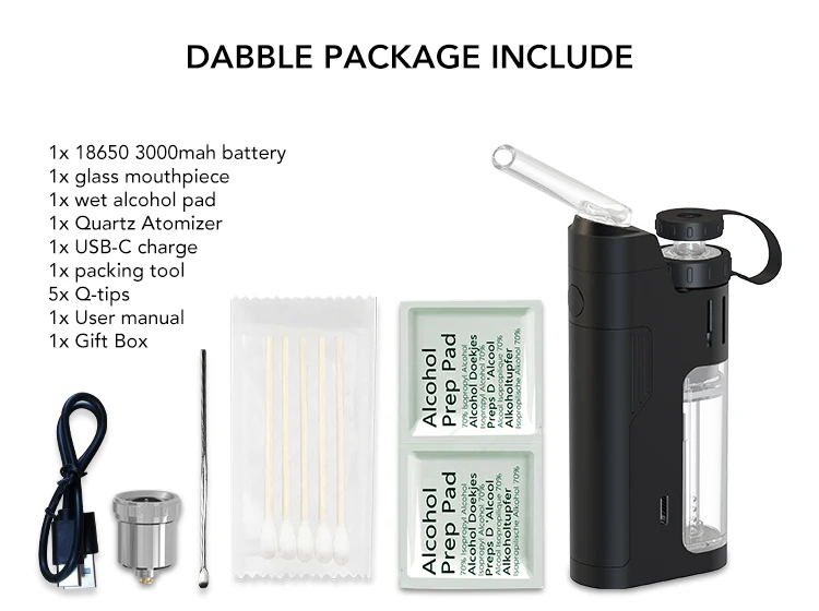 
Vaporizer Dry Herb preheating vape pen Vaporizer Portable Rig Glass with water pipe 3000 mah battery 