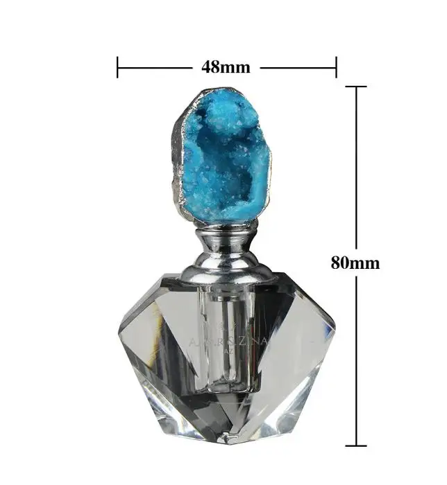 Natural Amethyst Stone Clear Cosmetic Packaging Luxury Cosmetics K5 Perfume Bottle