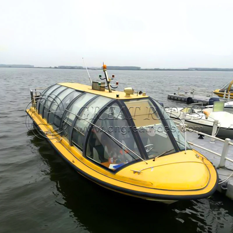 Customized FRP Ferry Boat 50 Persons  Water Taxi Bus Boat Sightseeing Water Bus For Sale