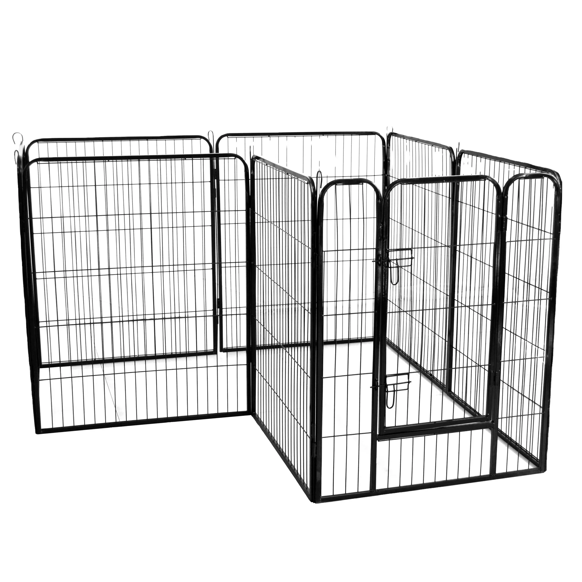 Zunhua Meihua factory cheap 6-pcs metal wire dog kennel outdoor panel pet playpen with door