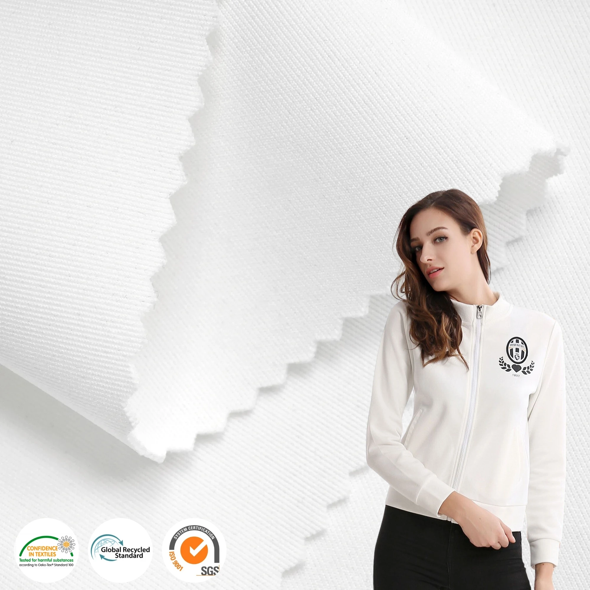 Wholesale High Quality Plain Polyester Spandex Elastane Sports Interlock Scuba Fabric For Jacket Tracksuits Sweatpants