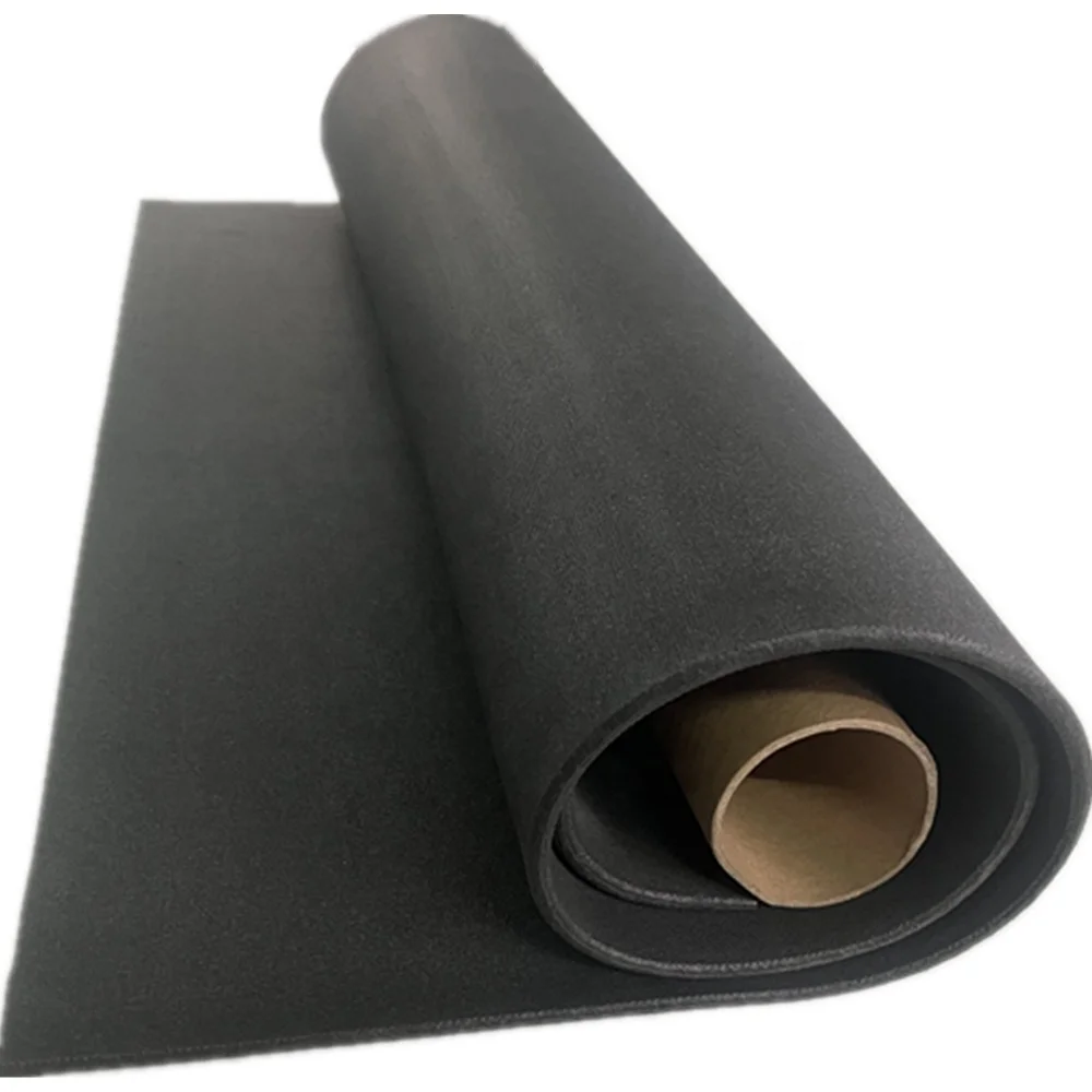 Black color heat insulation closed cell foam silicone rubber mat