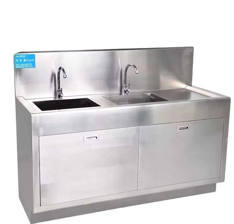 Hospital Scrub Wash Sink With Automatic Sensor Faucet