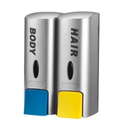 300*2 ml Double Wall Mounted Liquid Plastic Shower Shampoo Gel Lotion Bottle soap dispenser for hotel and bathroom