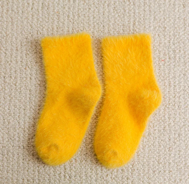 Kids Autumn Winter solid color fashion Coral fleece cartoon animal lovely floor cushion towel warm sock