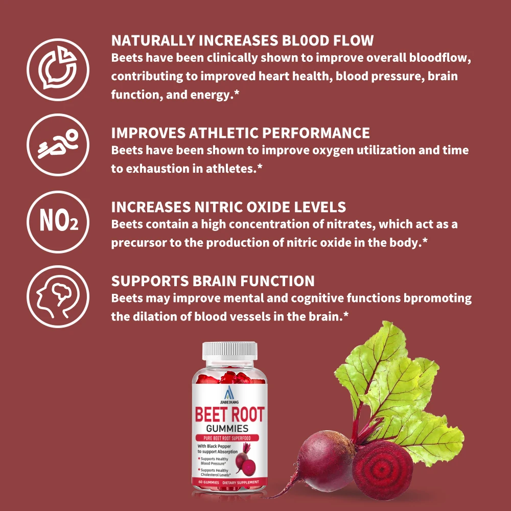 New Design Wholesale Blood Health Beet Root Gummies