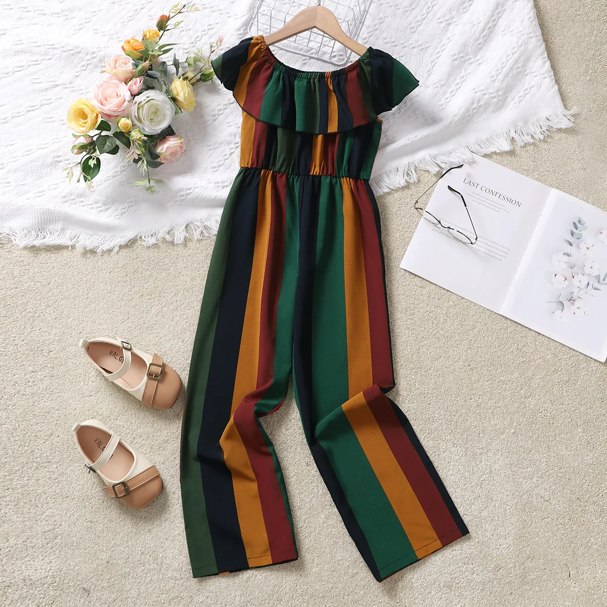 Kids wear Girl stripe clothes Summer Outfits Fashion Sleeveless kids clothing girls Jumpsuits