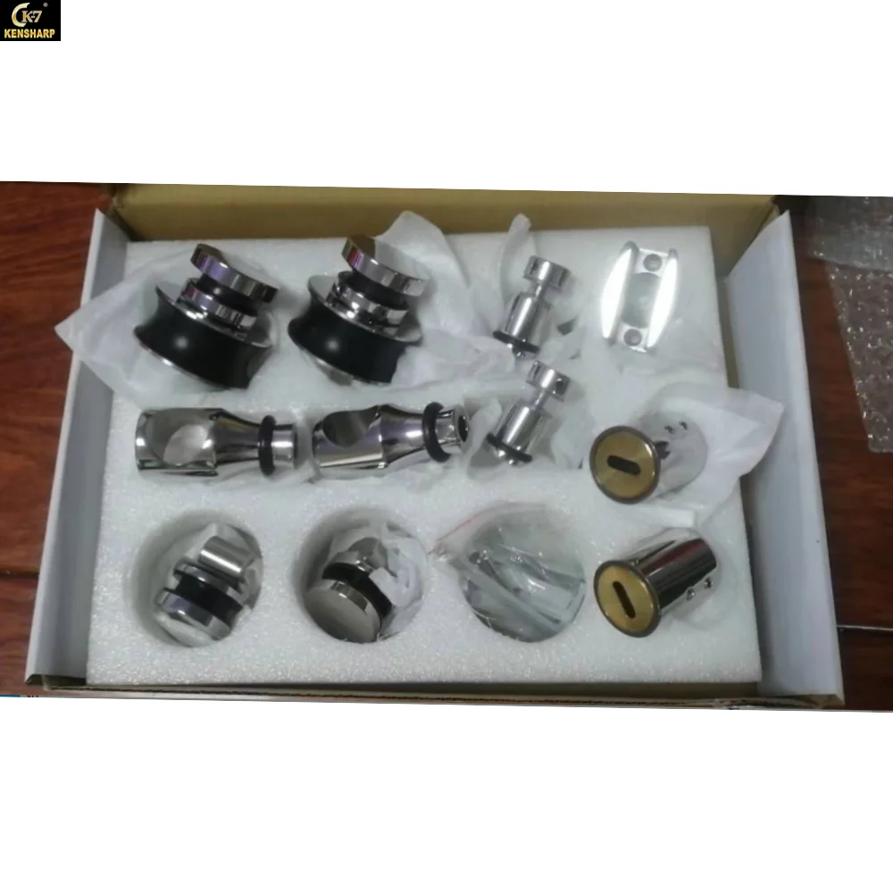 Kensharp Shower Sliding Door Hardware Accessories SSS Black 304 Stainless Steel Glass Clamp Connector Round Tube Connector