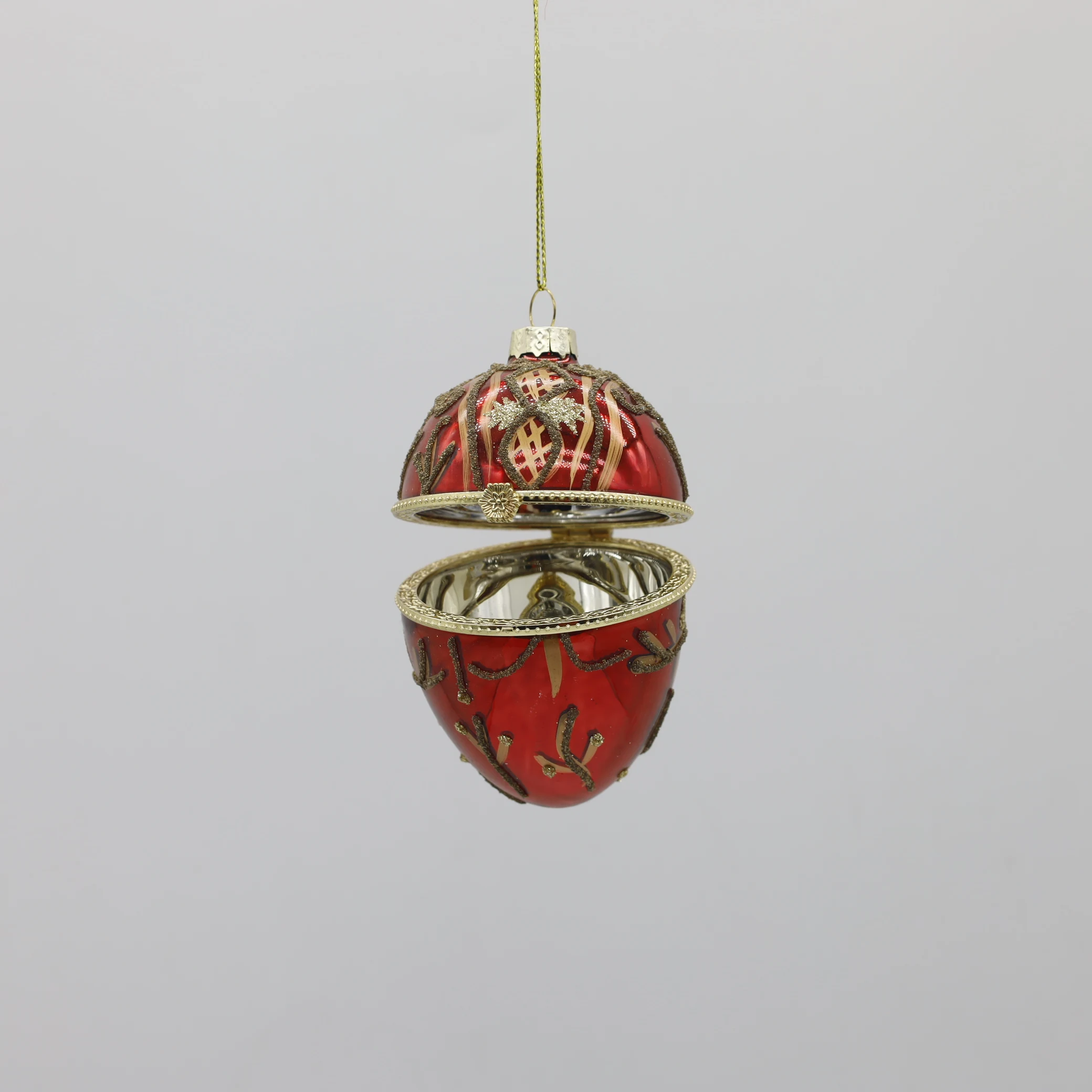 Custom made 6cm glass hanging Easter eggs decoration ornaments for sale