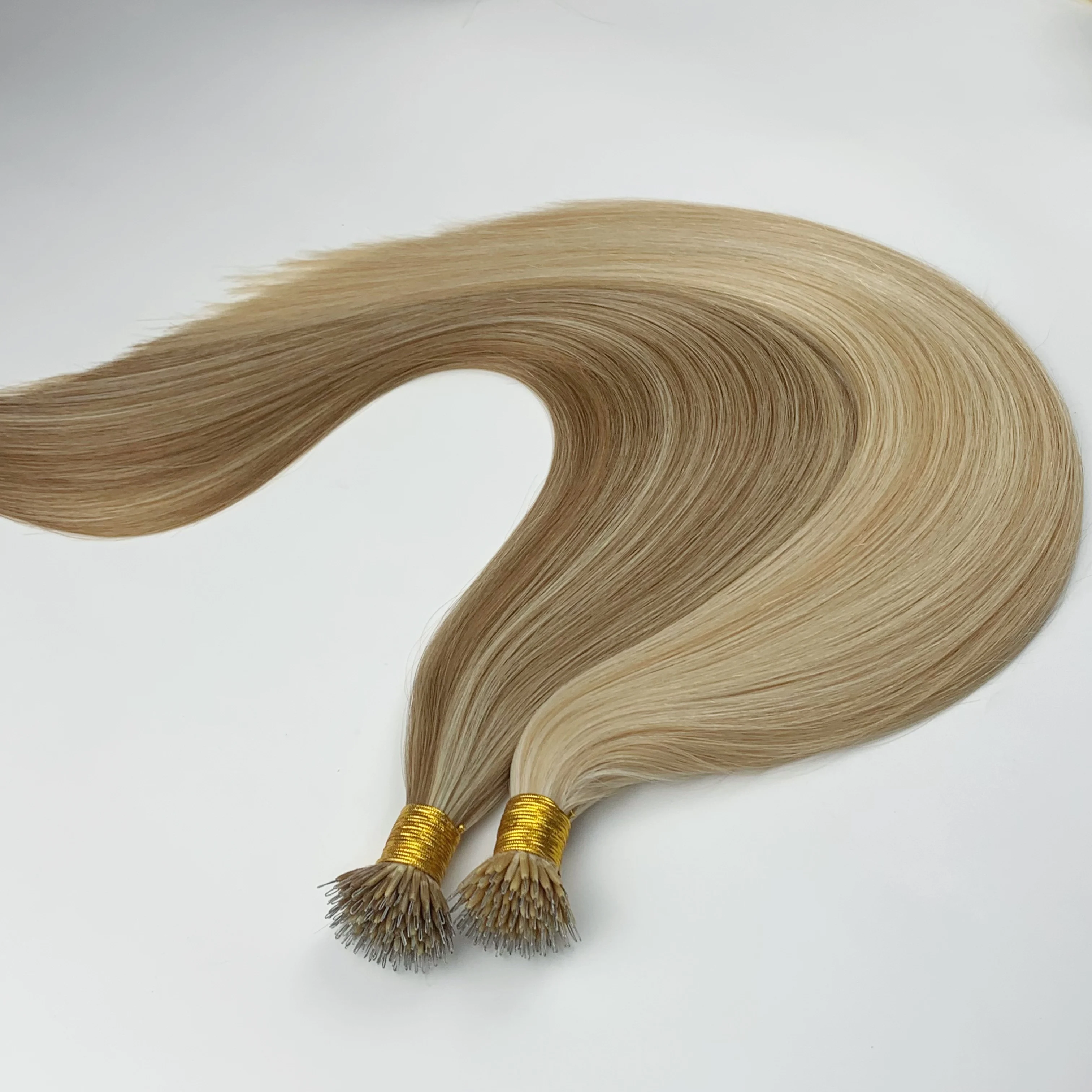 Factory Price Double Drawn Cuticle Hair Vrirgin Remy Human Russian Hair Nano Mini Tape Hair Extensions