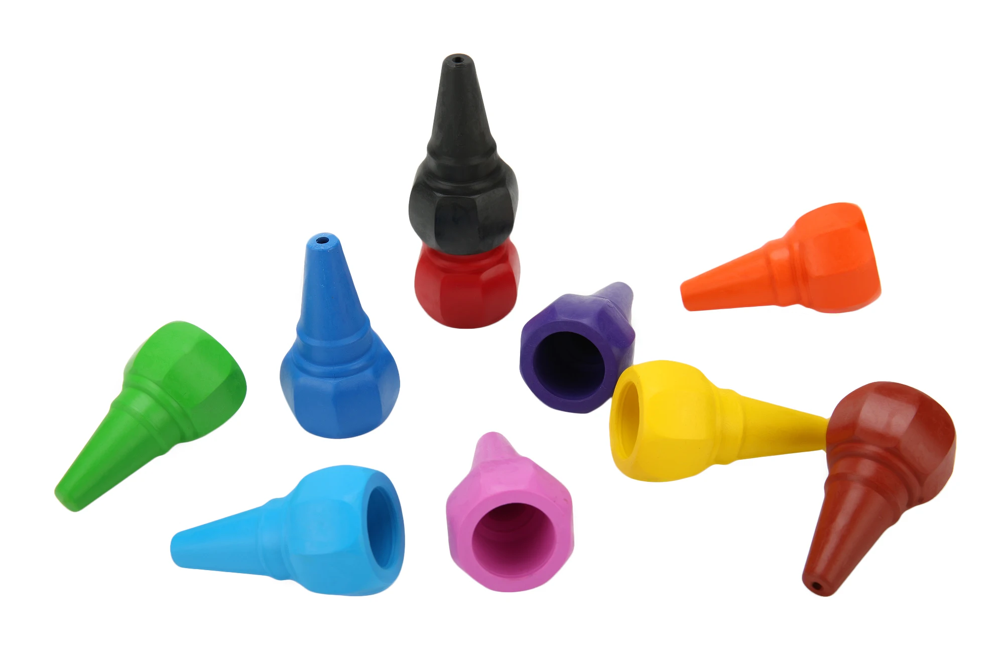 3d finger colorful super  plastic crayons for kids stationery set with 10 colors