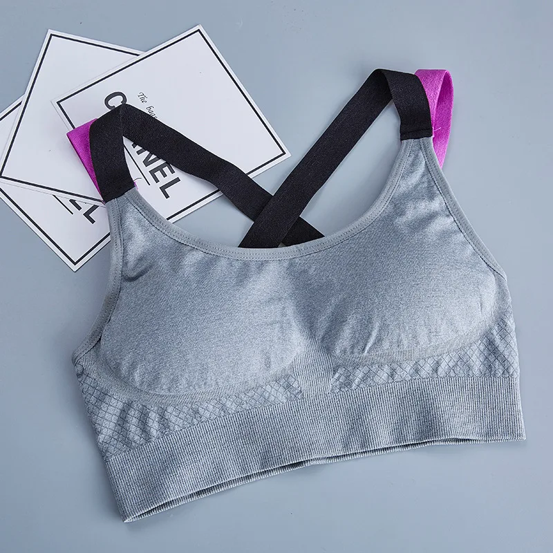 Cross Strap Back Women Sports Bra Professional Quick Dry Padded Shockproof Gym Fitness Running Yoga Sport Brassiere Tops