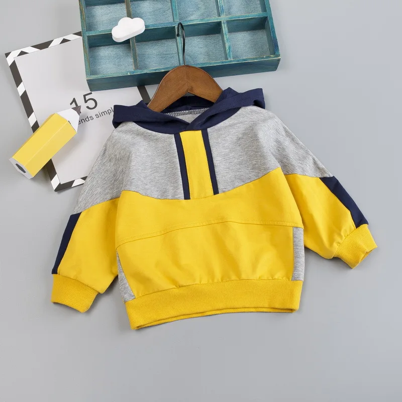 Осень 2019, новый детский свитер, свитер с длинным рукавом и капюшоном для мальчиков, повседневная одежда