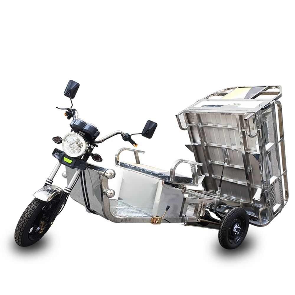 Stainless Steel Electric Cargo Tricycle Electric Scooter 3 Wheel Tricycle Electric Cargo Bike