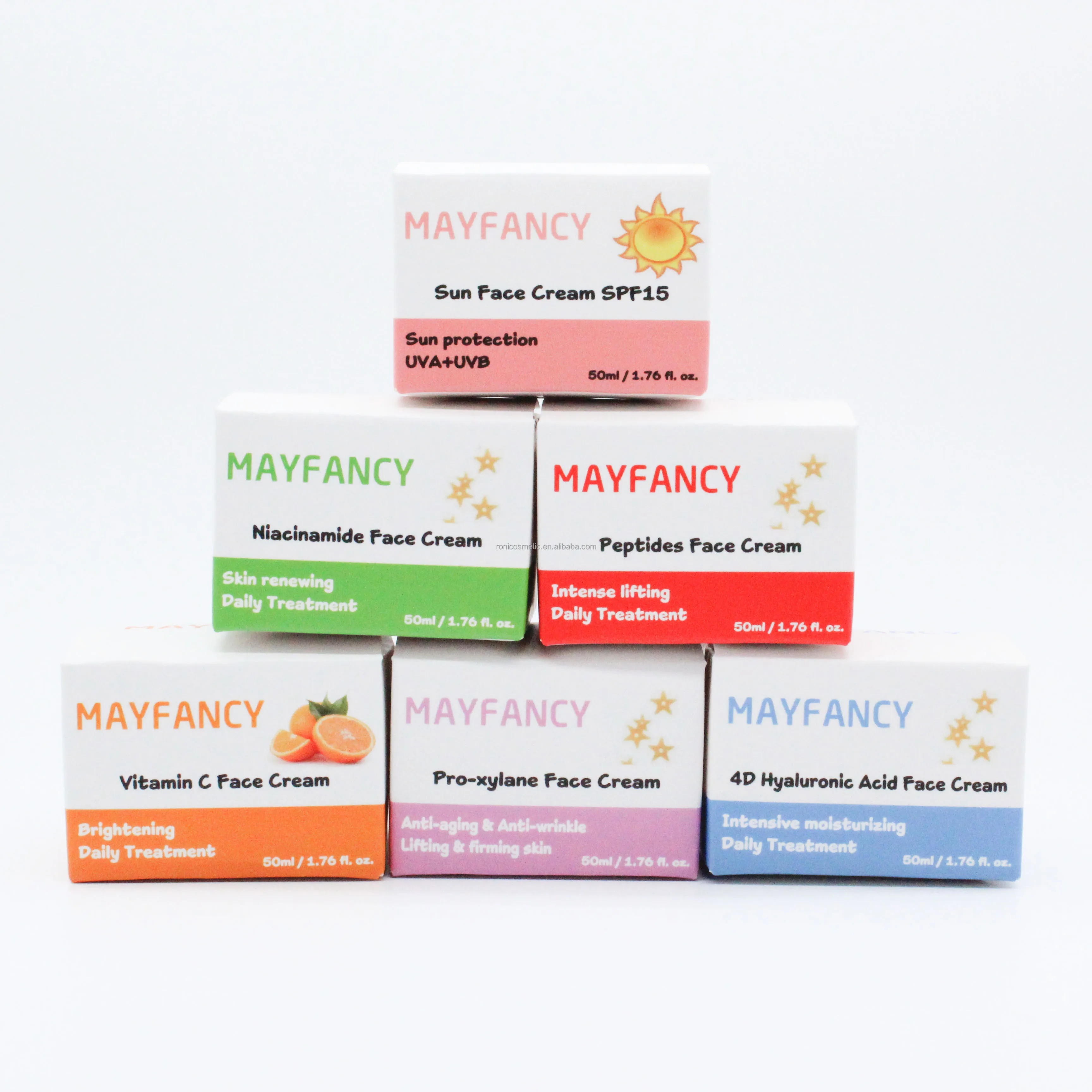 MAYFANCY Maquillaje бесплатный образец собственной торговой марки увлажняющий крем для лица отбеливающий лосьон с солнцезащитным кремом SPF15 женщин и