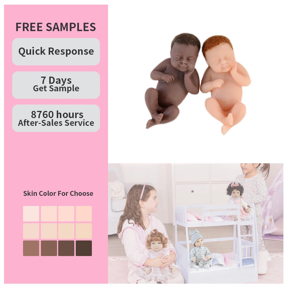 Wholesale High Quality 4 Inch Reborn Dolls Silicone Newborn Baby Doll Girl Baby Reborn Baby Dolls For Girls