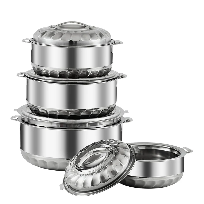GUOSHENG Soup & Stock Pots Insulated Food Warmer Cooking Stainless Steel Pot Set