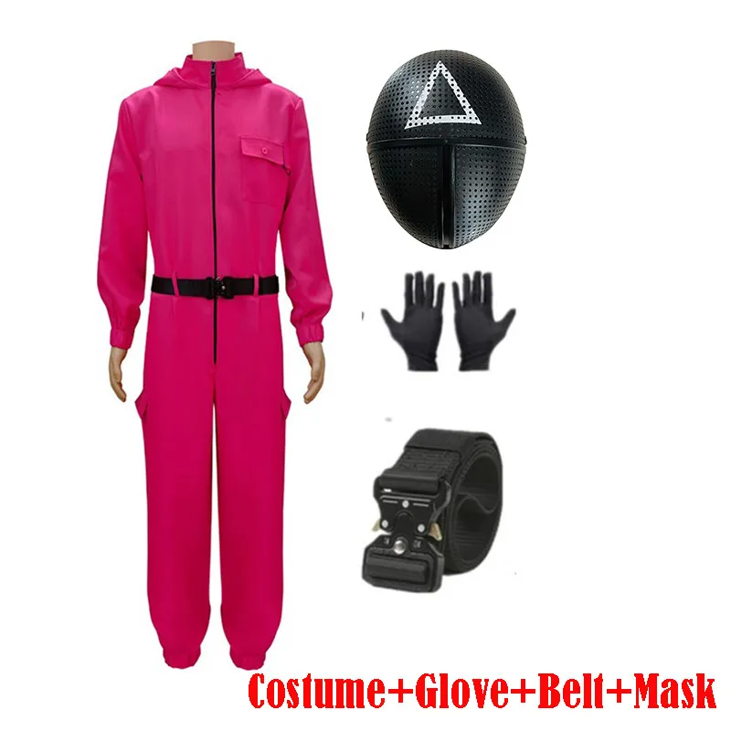 Hot squid games costume Clothing Cosplay Suit Squid Game Costume Carnival Jumpsuit With Belt squid game suit