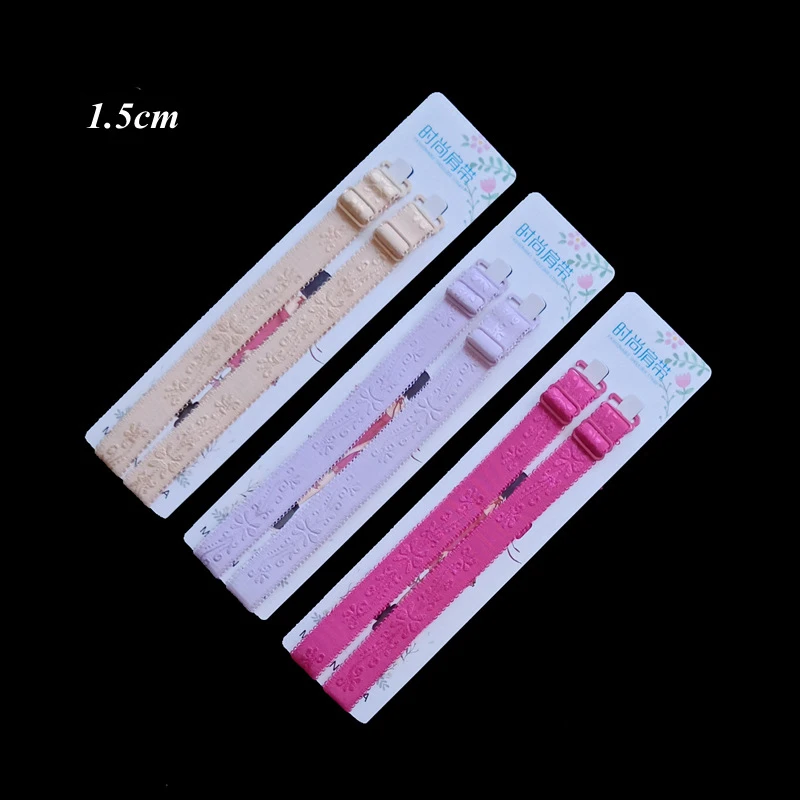 
factory wholesale stock multicolor 15mm jacquard bra strap adjustable elastic bra strap for underwear shoulder strap 